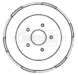 Тормозной барабан BORG & BECK BBR7186