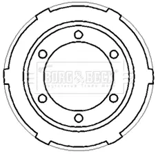 Тормозной барабан BORG & BECK BBR7187