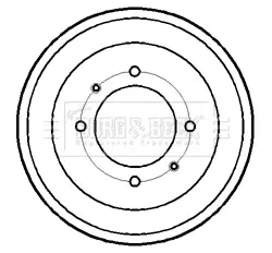 Тормозной барабан BORG & BECK BBR7190
