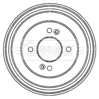 Тормозной барабан BORG & BECK BBR7207