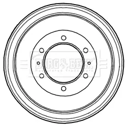 Тормозной барабан BORG & BECK BBR7210