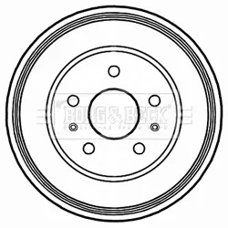 Тормозной барабан BORG & BECK BBR7212