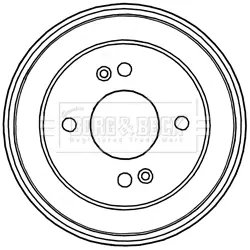 Тормозной барабан BORG & BECK BBR7224