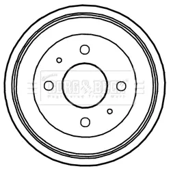 Тормозной барабан BORG & BECK BBR7244