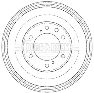 Тормозной барабан BORG & BECK BBR7245