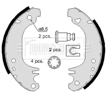 Комплект тормозных колодок BORG & BECK BBS6065