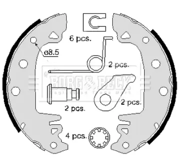 Комплект тормозных колодок BORG & BECK BBS6086