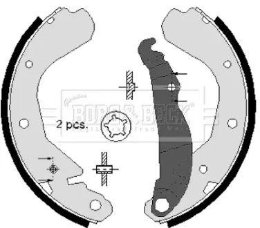 Комплект тормозных колодок BORG & BECK BBS6101