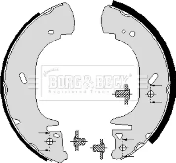 Комплект тормозных колодок BORG & BECK BBS6190