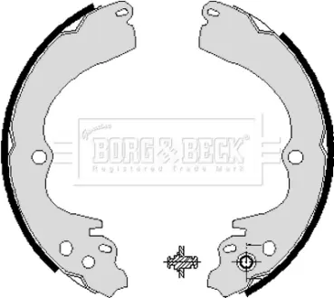 Комплект тормозных колодок BORG & BECK BBS6204