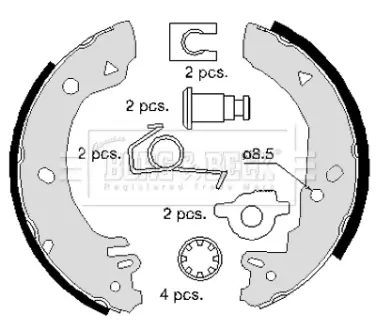 Комплект тормозных колодок BORG & BECK BBS6221