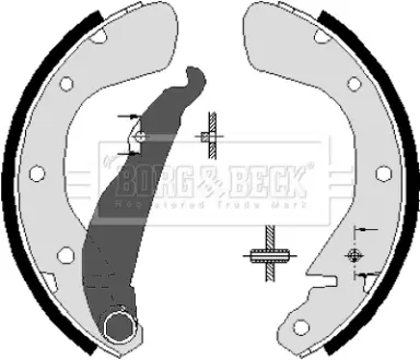 Комплект тормозных колодок BORG & BECK BBS6252