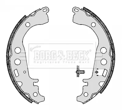 Комплект тормозных колодок BORG & BECK BBS6294 (фото 1)
