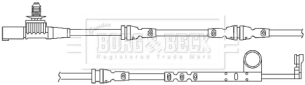 Сигнализатор, износ тормозных колодок BORG & BECK BWL3045 (фото 1)