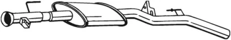 Резонатор Renault Clio II 99-10, Renault Symbol 05-14 алюмінізована сталь (200-361) BOSAL 200361