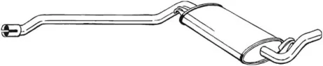 Глушник середня частина AUDI CABRIO 93-98 (283-015) BOSAL 283015