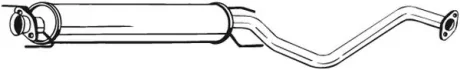 Глушник середня частина OPEL VECTRA B 00-02 (285-409) BOSAL 285409