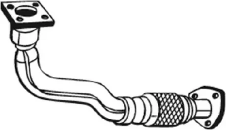 Труба проміжна Seat Toledo 91-99, VW Golf III 91-00, VW Passat B3/B4 88-96, VW Vento III 91-97 алюмінізована сталь (753-177) BOSAL 753177
