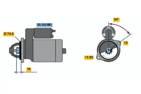Стартер BOSCH 0001106018