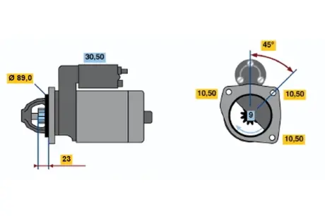 Стартер BOSCH 0001109046