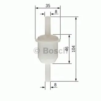 Fuel filter, In-line. Фильтр топливный, проточный BOSCH 0450904003