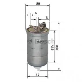 Fuel filter, In-line. Фильтр топливный, проточный BOSCH 0450906261
