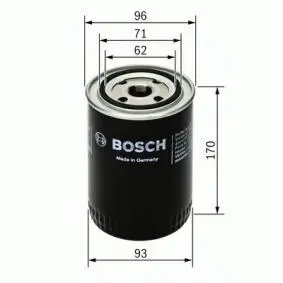 Oil filter, Spin-On. Фильтр масляный, накручиваемый BOSCH 0451203226