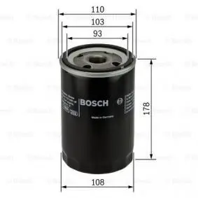 Фильтр масляный, накручиваемый. Фільтр масляний, накручуваний. Oil filter, Spin-On BOSCH 0451301207