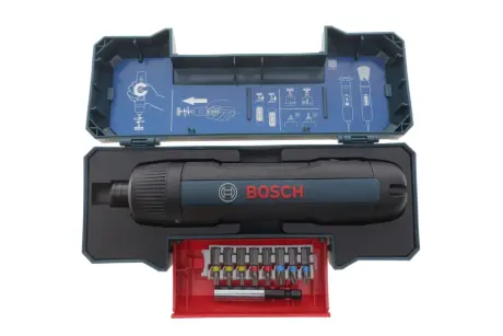 Шуруповерт акумуляторний Bosch GO (2,5-5 Nm/3.6V) 360 об./Макс /d=6,35мм (+ кейс з бітами) BOSCH 0 601 9H2 201