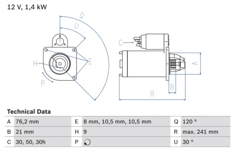 Автозапчасть BOSCH 0986014900