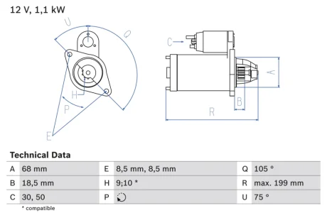 Автозапчасть BOSCH 0986020870