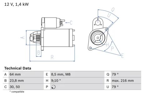 Автозапчасть BOSCH 0986022730