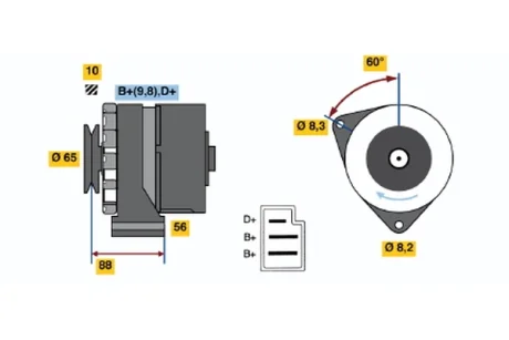 Автозапчасть BOSCH 0986031530