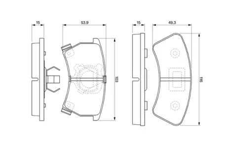 Колодки гальмівні, комплект BOSCH 0986424006