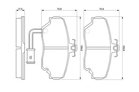 Колодки гальмівні, комплект BOSCH 0986424012