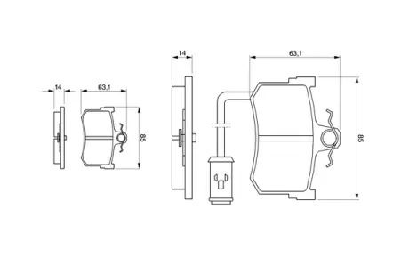 Колодки гальмівні, комплект BOSCH 0986424013