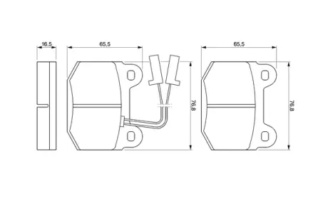 Колодки гальмівні, комплект BOSCH 0986424029