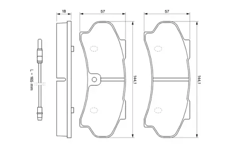 Колодки гальмівні, комплект BOSCH 0986424046