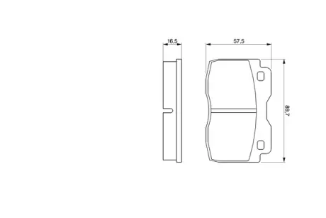 Колодки гальмівні, комплект BOSCH 0986424047