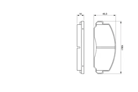 Колодки гальмівні, комплект BOSCH 0986424055
