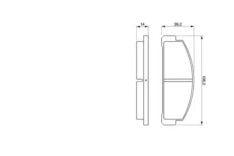 Колодки гальмівні, комплект BOSCH 0986424058