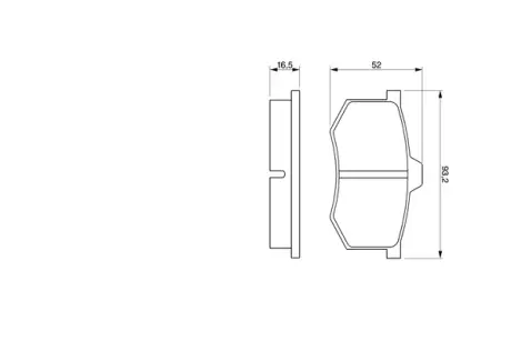 Колодки гальмівні, комплект BOSCH 0986424063