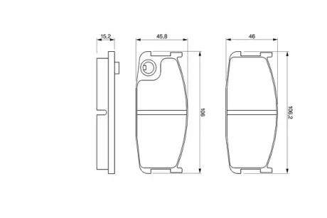 Колодки гальмівні, комплект BOSCH 0986424079