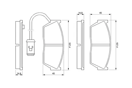 Колодки гальмівні, комплект BOSCH 0986424110