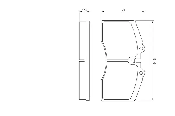 Колодки тормозные, комплект BOSCH 0986424119 (фото 1)