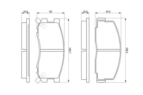 Колодки гальмівні, комплект BOSCH 0986424133