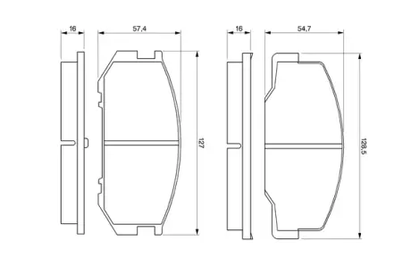 Колодки гальмівні, комплект BOSCH 0986424137