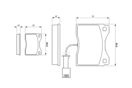 Колодки гальмівні, комплект BOSCH 0986424152