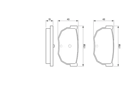 Колодки гальмівні, комплект BOSCH 0986424162