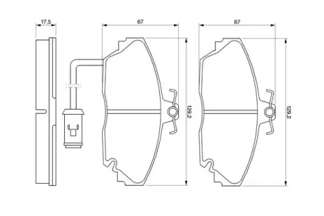 Колодки гальмівні, комплект BOSCH 0986424182